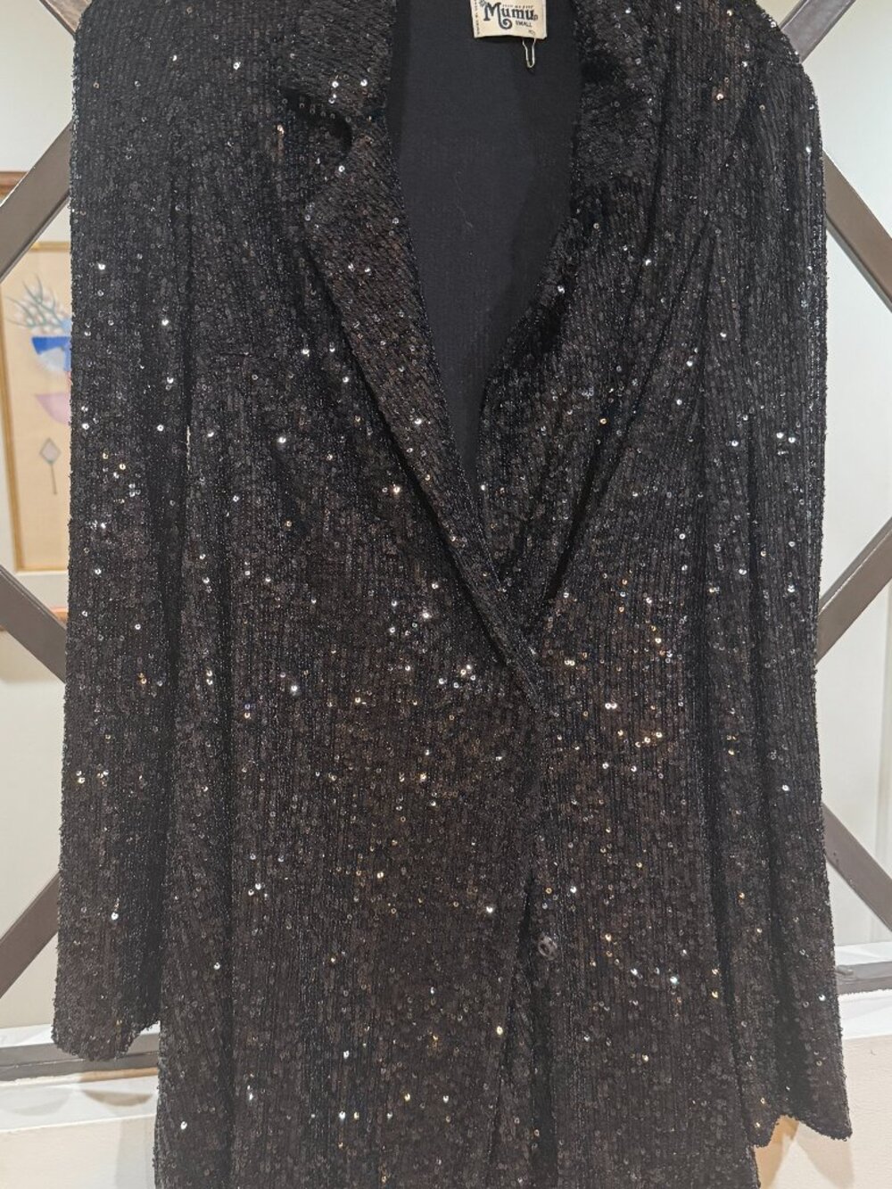 "Dance Blazer" in black sequins by Show Me Your Mumu